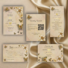 wedding invitation butterflies original
