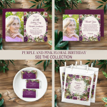 PURPLE AND PINK FLORAL BIRTHDAY