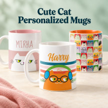 Mochi Cat Personalized Mugs
