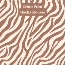 Zebra Print-Mocha Mousse with Cream Collection