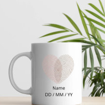Custom Modern Love Heart Gift Mug
