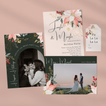 Modern Winter Floral Christmas Holiday Collection