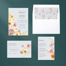 Modern Dusty Blue Garden Floral Wedding Collection