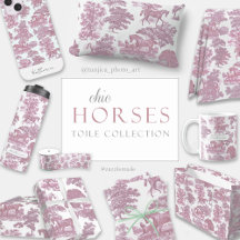 Pink Wedding Horse Toile