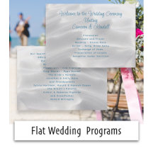 Wedding Programs, Flat