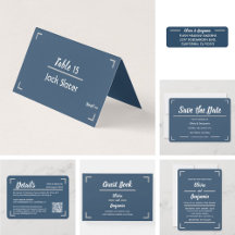 The Blue Simple Modern Wedding Collection