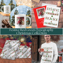 Festive Red Green Typography Christmas Collection