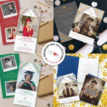 DIAGONAL LINES & COLOR STRIPES MODERN GRADUATION