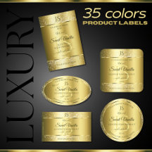Product Labels Soft Glitter Shimmery Colors
