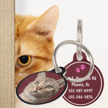 Custom Photo & Text Pet ID Tags
