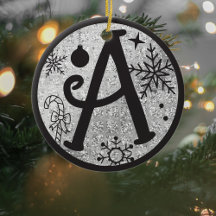 Christmas Alphabet Letter Ornaments -3C