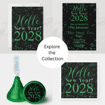 new years eve party ideas green & black sparkle