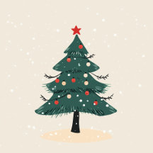Modern Winter Evergreen Christmas Tree