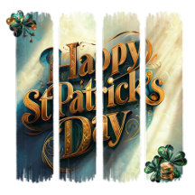 Happy St. Patrick's Day Brushstroke Design