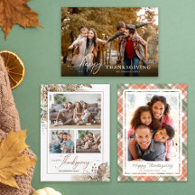Happy Thanksgiving Photo Greeting Cards