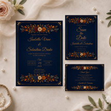 Rustic Navy Autumn Wedding