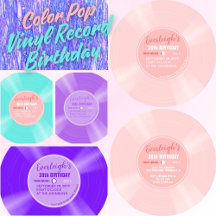 Color Pop Music Vinyl Record Birthday Party