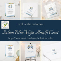 Italian Blue Vespa Amalfi Coast