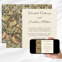 William Morris Strawberry Thieves Wedding Set