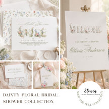 Dainty Floral Bridal Shower Collection