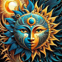 Blue & Gold Sun