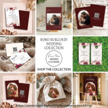Boho Burgundy Wedding Collection