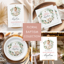 Floral Baptism Christening Collection 1