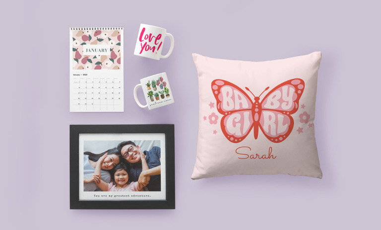 An assortment of cute and stylish customised gifts