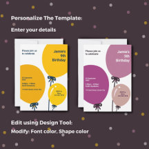 Birthday Party Invitations - Downloadable