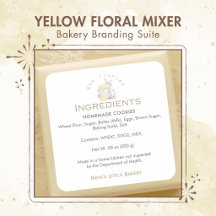 Elegant Yellow Mixer Bakery Branding Suite