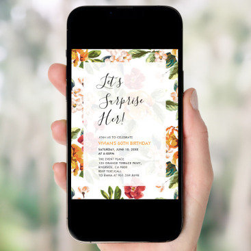 A digital surprise party invitation