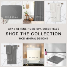 Gray and off-white serene home spa essentials