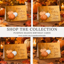 Pumpkin Season Birthday Cards