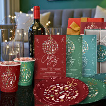 Elegant Christmas Party Festive Holiday Minimalist