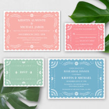 Modern Papel Picado Mexican Wedding Suite