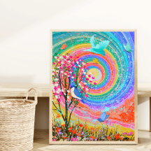 Colorful Beautiful Rainbow Wildflowers 