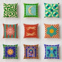 Dopamine Aesthetic Maximalist Throw Pillow Set 7