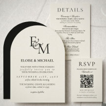 Classic Old Money Monogram Minimalist Wedding