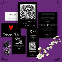 Classic Black & White Art Deco Wedding