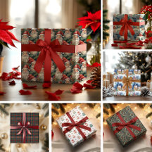 Christmas Holiday-Themed Wrapping Paper