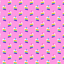 Rainbow Birthday Cake Pattern