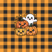 Cozy Fall & Halloween Plaid Design