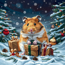 Hamster With Christmas Gifts