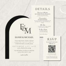 Classic Old Money Monogram Minimalist Wedding