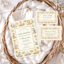 Whimsical Safari Animals Baby Shower