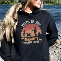 Dog Walking Mom & Dad Hoodies Vintage Sunset