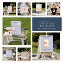 A Silly Goose blue Baby Shower collection