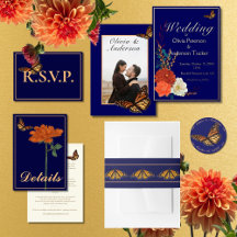 Monarch Butterfly Rustic Elegant Fall Wedding