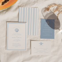 Minimal Seashell Coastal Wedding Collection