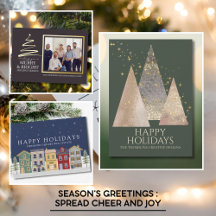 Season's Greetings Business Corporate Holiday Card